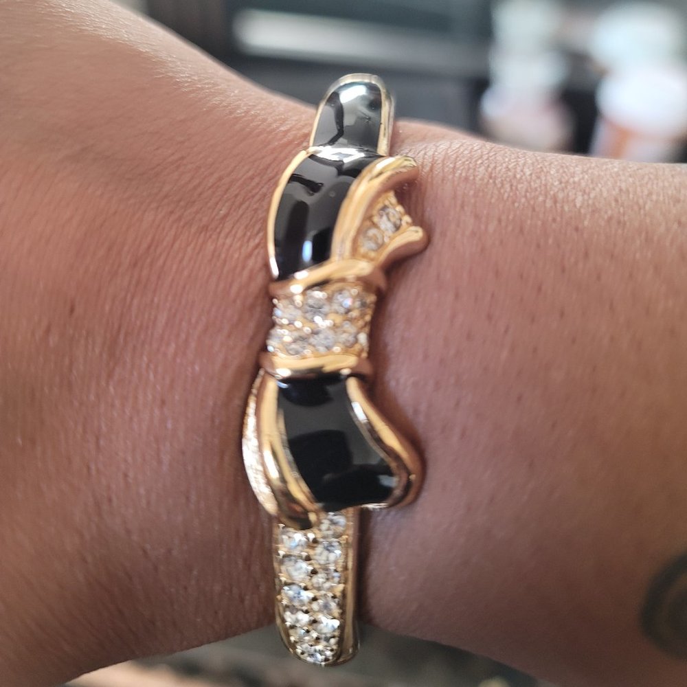 Swarovski Gold-plated Bezel-set Crystal Bracelet